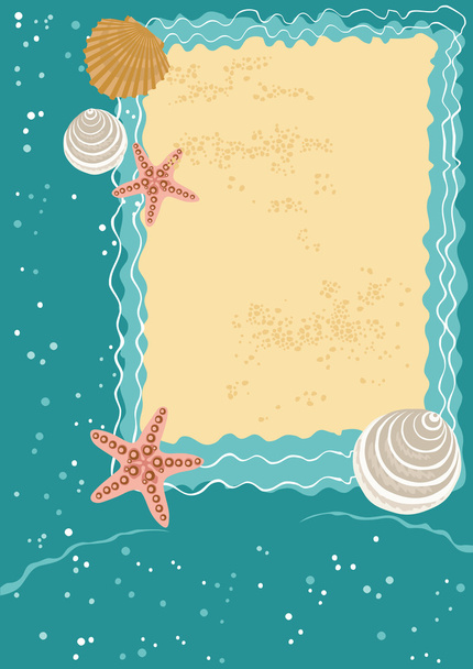 Sea Greeting Card - Vektori, kuva
