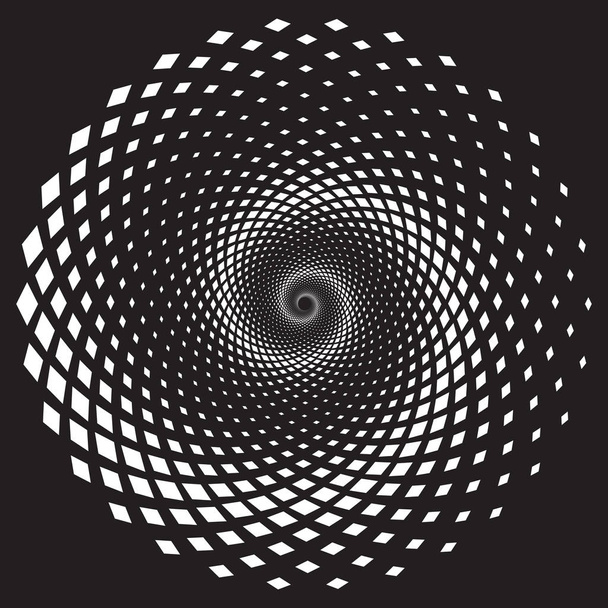 Patrón o textura espiral vectorial semitono punteado - Vector, imagen