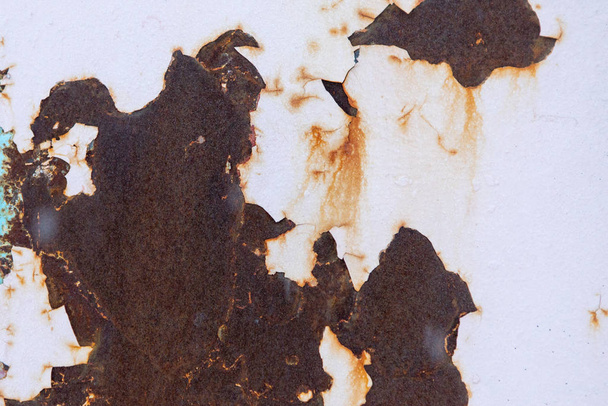 Grunge metal background with old peeling paint - Photo, Image