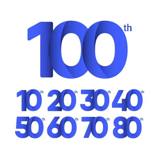 100 th Anniversary Vector Template Design Illustration - Vector, Image