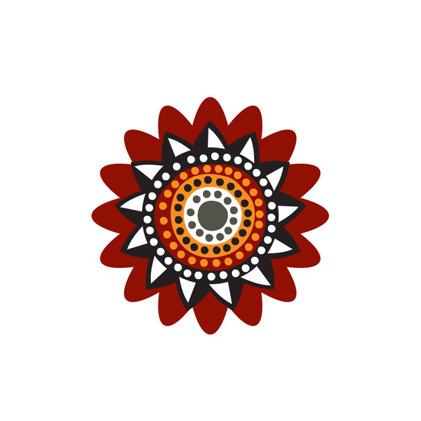 Aboriginal art dots painting icon logo design - ベクター画像