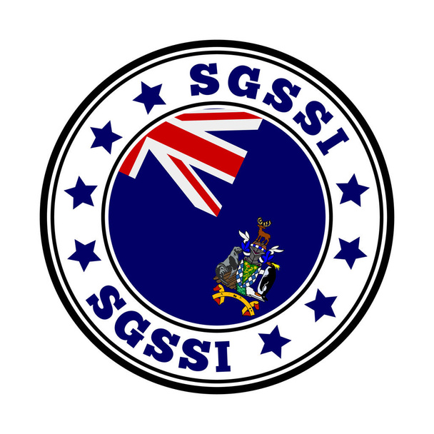 Sgssi teken Rond landlogo met vlag van Sgssi Vector illustratie - Vector, afbeelding