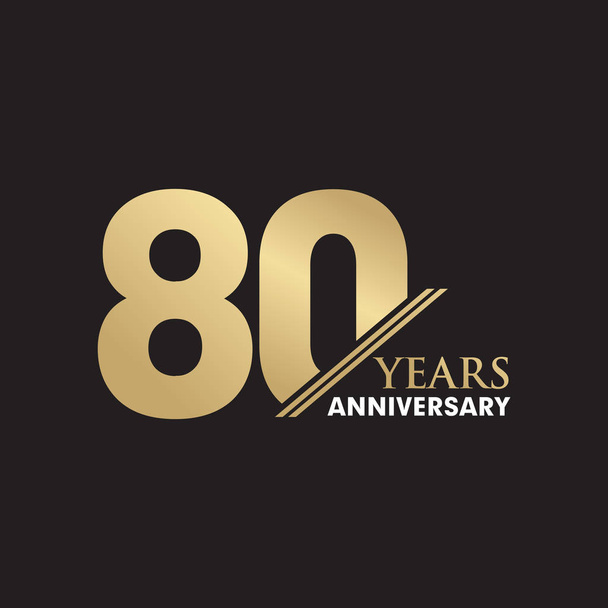 Modello vettoriale di progettazione logo emblema 80 anni
 - Vettoriali, immagini