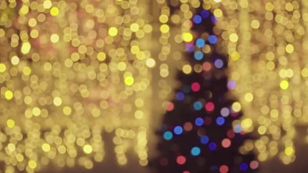 Blurred lights. Festive background. Christmas background - 映像、動画