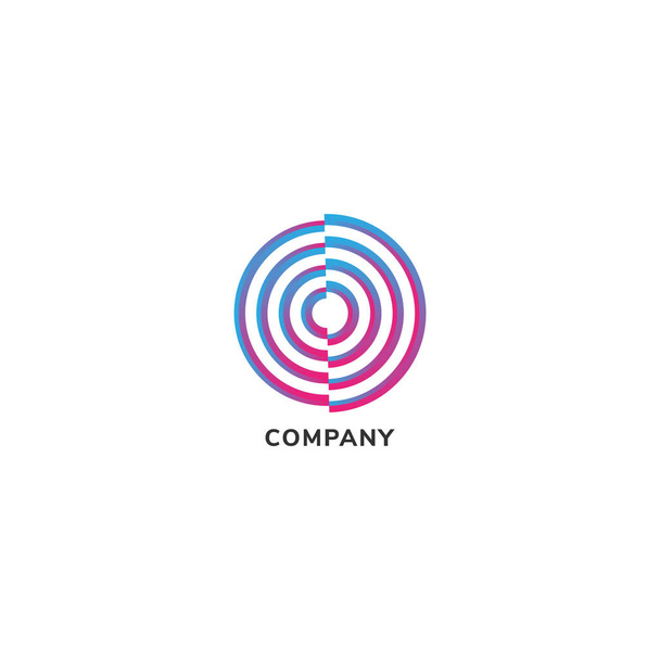 Enegry Signal Logo Ontwerp Template, Kleurrijke Cirkel lijn Concept - Vector, afbeelding