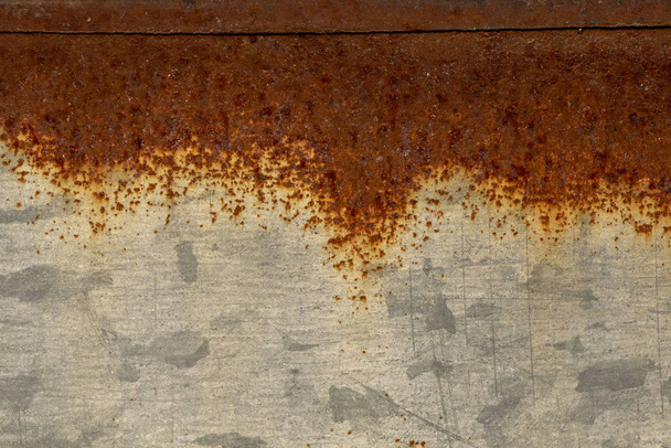 Χρώμα χάλυβα σκουριασμένο Διακοσμημένο μέταλλο μοτίβο υφή τοίχου. - Φωτογραφία, εικόνα
