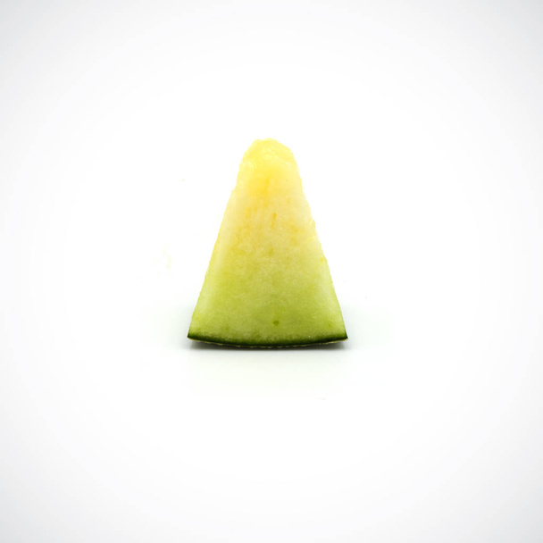 Cantaloupe Melon, with green flesh on the White Blackground. - Photo, Image