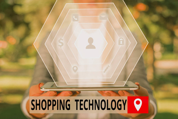 Tekstin kirjoittaminen Shopping Technology. Liiketoimintakonsepti kaupan ja prosessien automatisoinnin innovaatioiden edistämiseksi
. - Valokuva, kuva