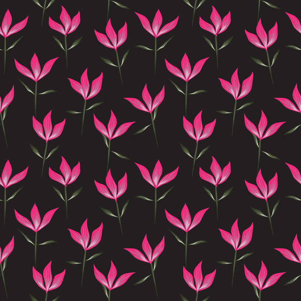 Colorful Tropical Floral seamless Pattern - Vettoriali, immagini