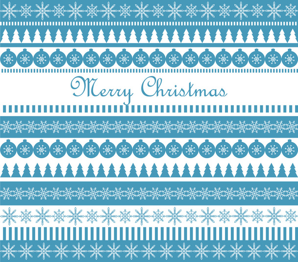 Kerstmis blauwe wenskaart - Vector, afbeelding