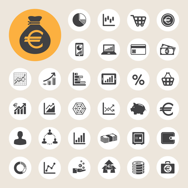 Business and finance icon set. - Vector, Image