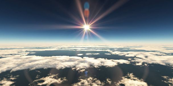above clouds sun ray, - Photo, Image