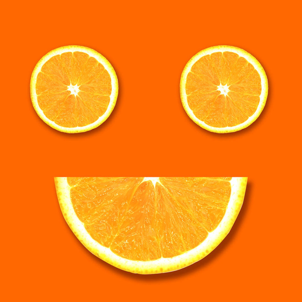 Orange, fruit Goût aigre sur fond blanc
. - Photo, image