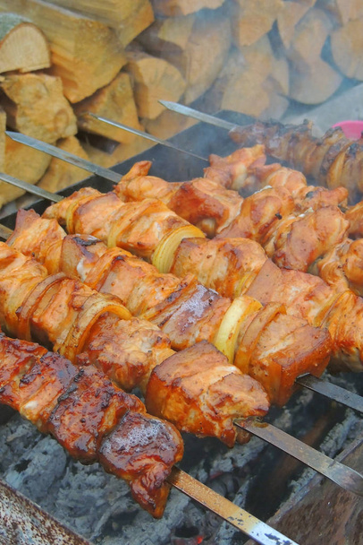 Gegrilde varkensvlees barbecue - Foto, afbeelding