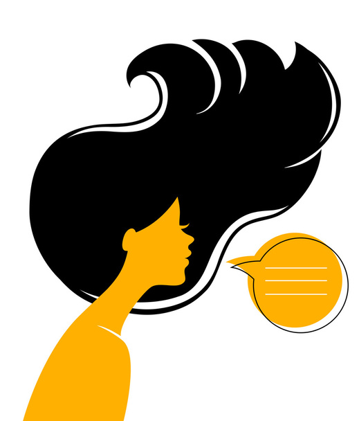 Woman's silhouette - Вектор,изображение