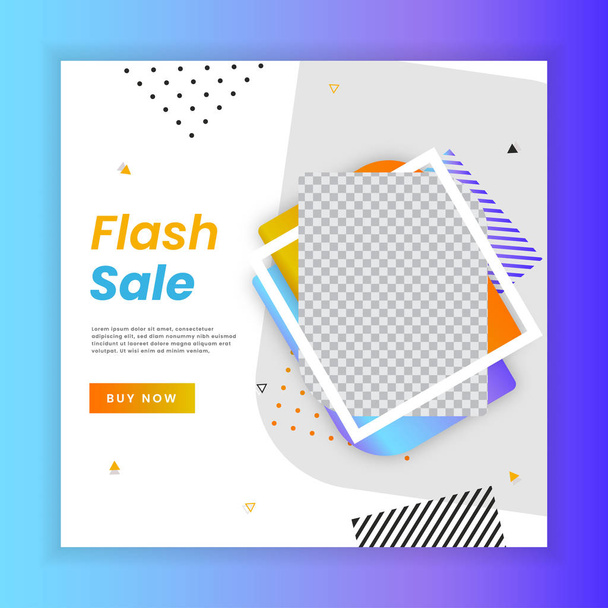 Flash sale for social media stories template. Social media template vector illustration. Promotion banner template - Vettoriali, immagini