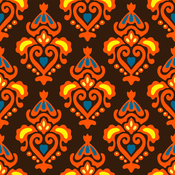 Ethnic Seamless pattern Damask - Vector, Image