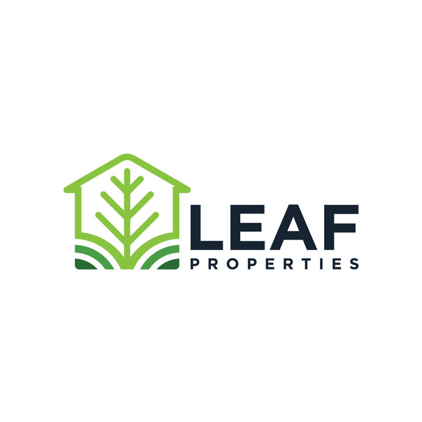 Leaf Properties logo ontwerp template - Vector, afbeelding