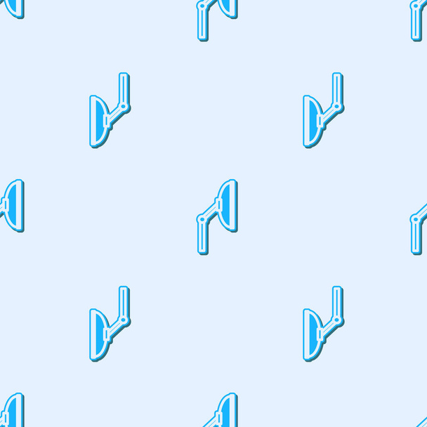 Kék vonal Szélvédőtörlő ikon elszigetelt zökkenőmentes minta szürke háttér. Vektorillusztráció - Vektor, kép