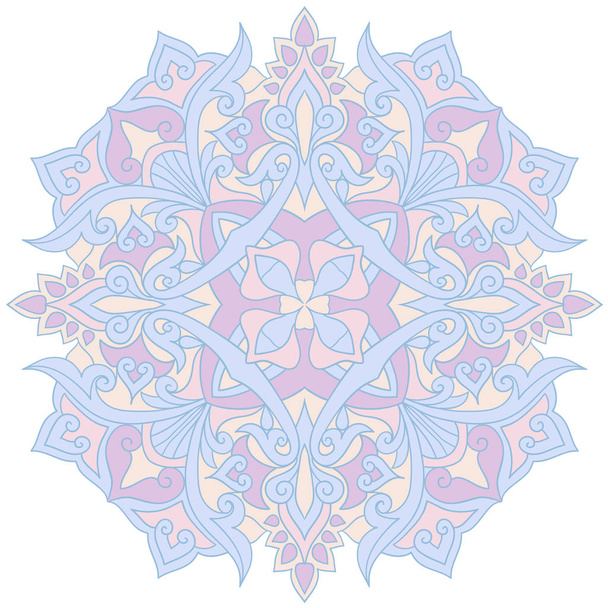 Abstract symmetry vector ornament, mandala. - Vecteur, image