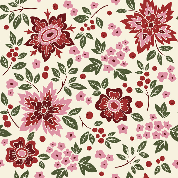 floral vector seamless pattern - Vecteur, image