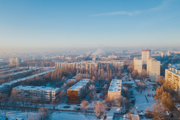 Russian city aerial - Zdjęcie, obraz
