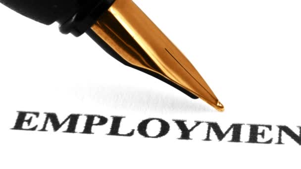 Gros plan sur le formulaire de demande d'emploi - Séquence, vidéo