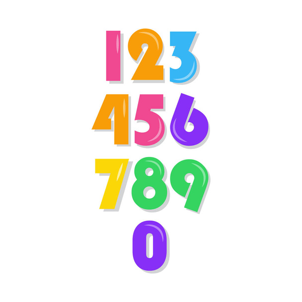 Kids Number Set Vector Template Design Illustration - Vector, Image
