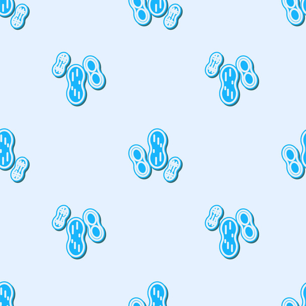 Ligne bleue Icône d'arachide motif isolé sans couture sur fond gris. Illustration vectorielle
 - Vecteur, image