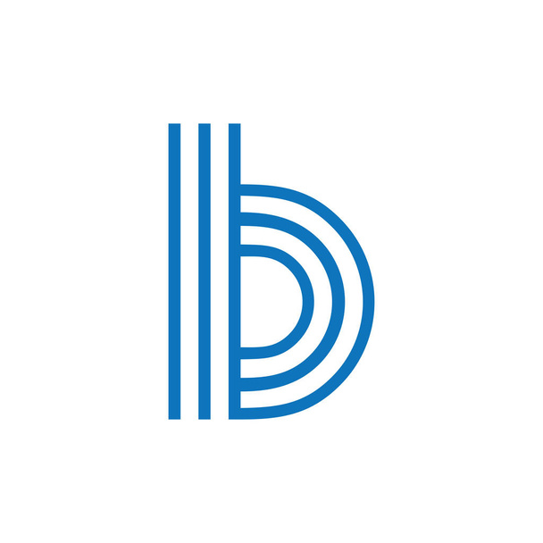 lettre b rayures minuscules logo vecteur
 - Vecteur, image