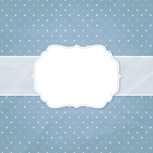 Frame on the background of crumpled paper - Vector, imagen