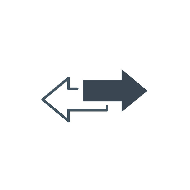 The left and right arrows icon. Arrows symbol. Stock Vector illu - Вектор,изображение