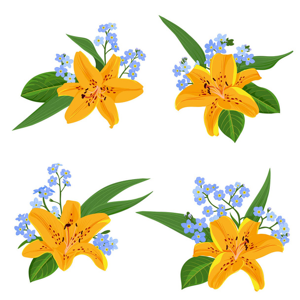 vector drawing flowers - Вектор, зображення
