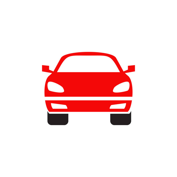 フロントビューイラストテンプレート付き車の自動車のロゴデザイン - ベクター画像