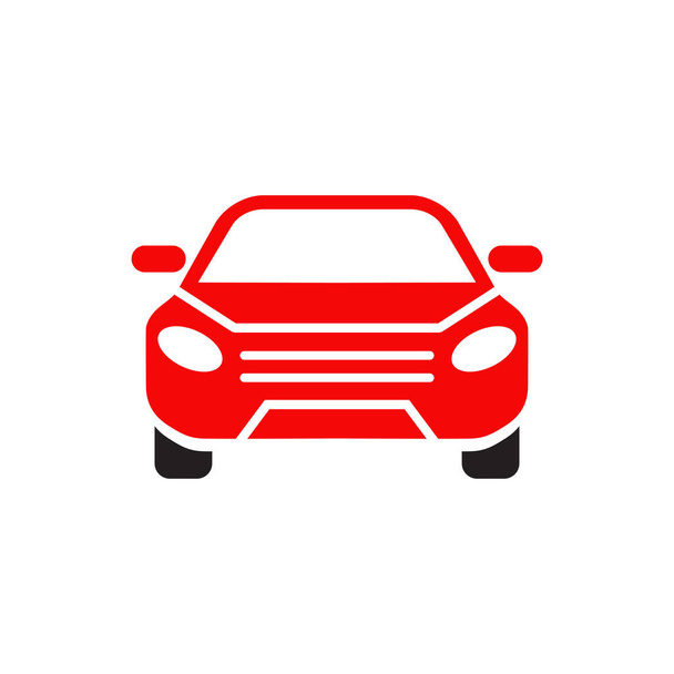 Diseño del logotipo del automóvil del coche con la plantilla de ilustración de vista frontal
 - Vector, Imagen