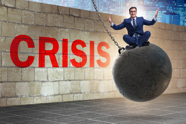 Empresario en concepto de gestión de crisis - Foto, Imagen