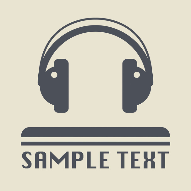Headphones icon or sign, vector illustration - Vector, Image