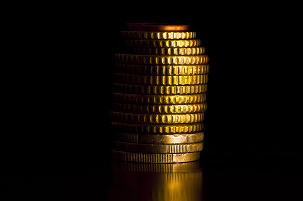 A pile of euro coins - Fotó, kép