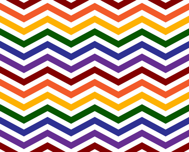 Gay Pride Farben in einem Zickzack-Muster Hintergrund - Foto, Bild