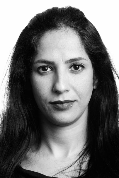 Tvář perské ženy v černé a bílé - Fotografie, Obrázek