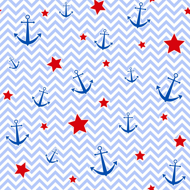 Seamless Nautical Pattern - Foto, Imagem