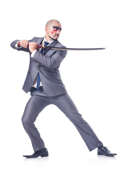 Businessman with sword - Photo, Image