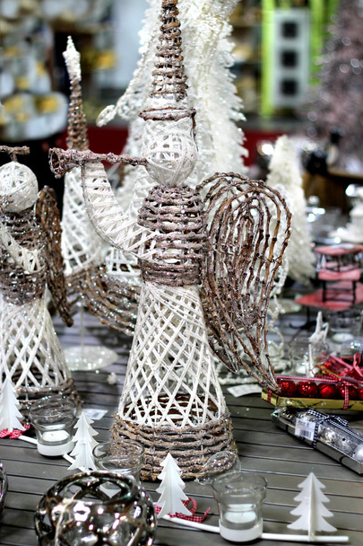 Big mix of Christmas decorations on the table - Photo, Image