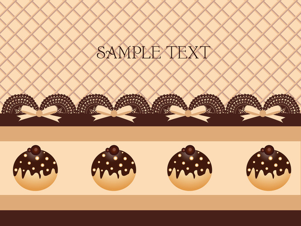 Schokolade Cupcake Hintergrund - Vektor, Bild
