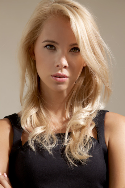Young pretty woman with beautiful blond hairs - 写真・画像