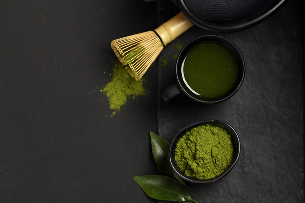 přírodní organický matcha zelený čaj prášek - Fotografie, Obrázek