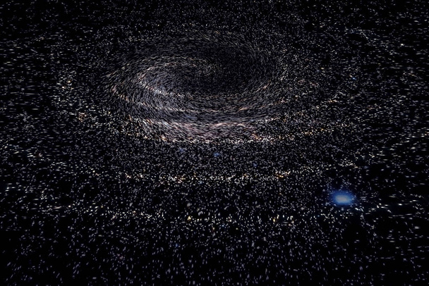 Galaxy i czarna dziura - Zdjęcie, obraz