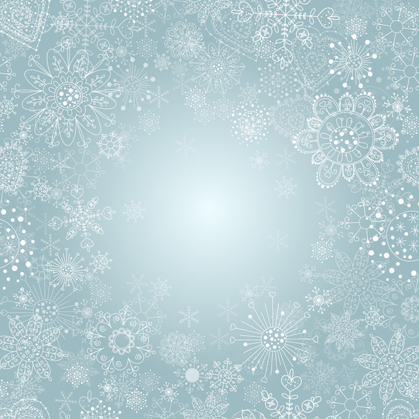 Winter background with snowflake illustration - Vector, Image
