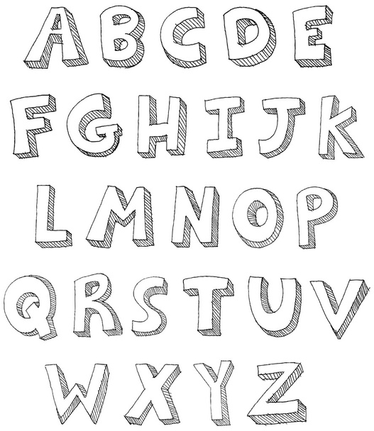 handgeschreven brieven - Vector, afbeelding