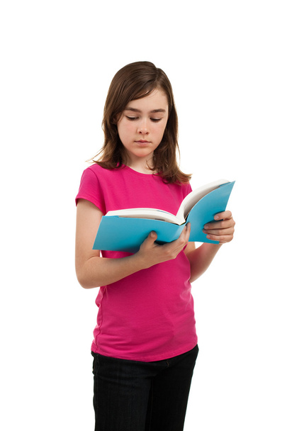 Girl with book - Фото, изображение